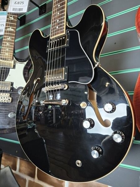 Gibson ES-335 'Dot' Ebony 2023 Semi-Hollow Electric Guitar | ebony, image 5 of 5