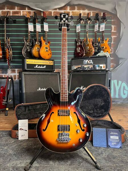 Gibson Memphis ES-335 Bass Vintage Sunburst 2013 Semi-Hollow Electric Bass | Vintage Sunburst, image 1 of 5