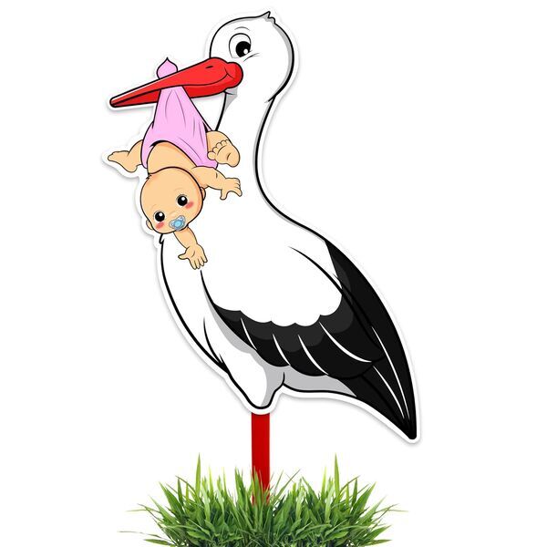 Glücksgut Klapperstorch Baby Rosa | pink 1