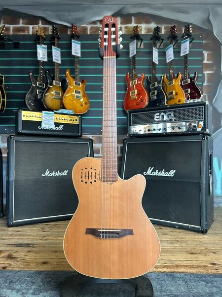 Godin Multiac Nylon Encore Natural Satin 2019 Electro-Acoustic Guitar | Natural Satin, image 1 of 5