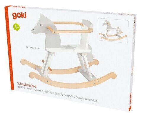 Goki Schaukelpferd | weiß/braun 2