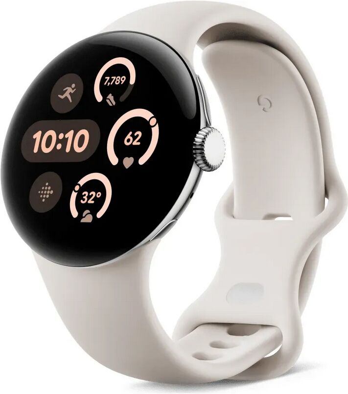 Google Pixel Watch 3 (2024) 45 mm Wi-Fi silber Porcelain