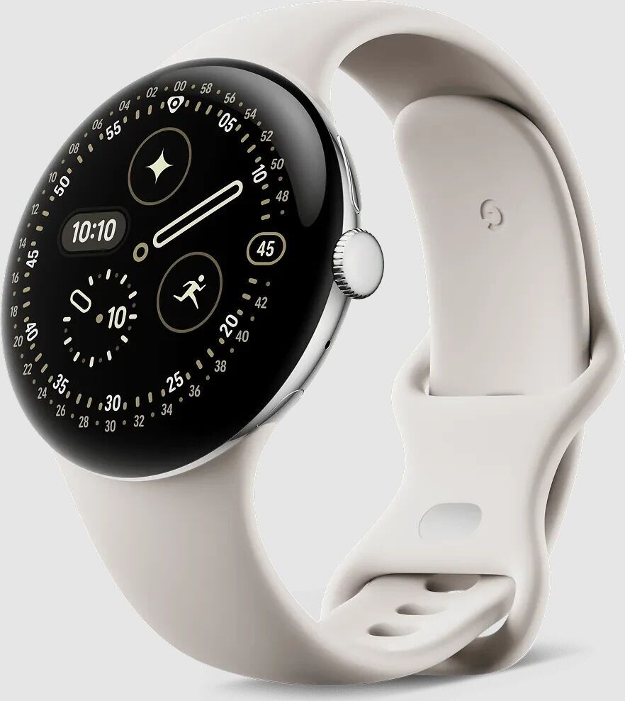 Google Pixel Watch 4 (2025) 45 mm WiFi Polished Silver Porcelain