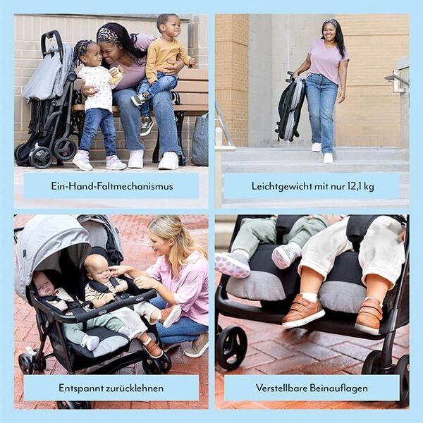 Graco DuoRider Doppelkinderwagen | grey 3