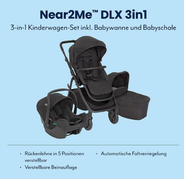 Graco Near2Me DLX 3in1 бебешка количка | черно, image 3 of 3