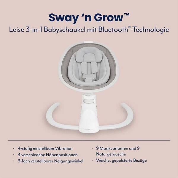 Graco Sway’n Grow 3-in-1 Babyschaukel | grey 2