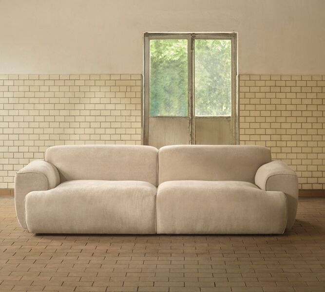 Greta sofa 3-seater Danny Cream | brown, image 1 of 5