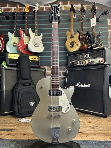 Gretsch G5236 Electromatic Pro Jet Silver Sparkle 2010 Electric Guitar | Silver Sparkle, image 1 of 5