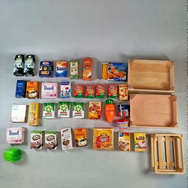 Großes Kaufladen-Set mit Holz & Lebensmitteln Zubehör | mehrfarbig 4