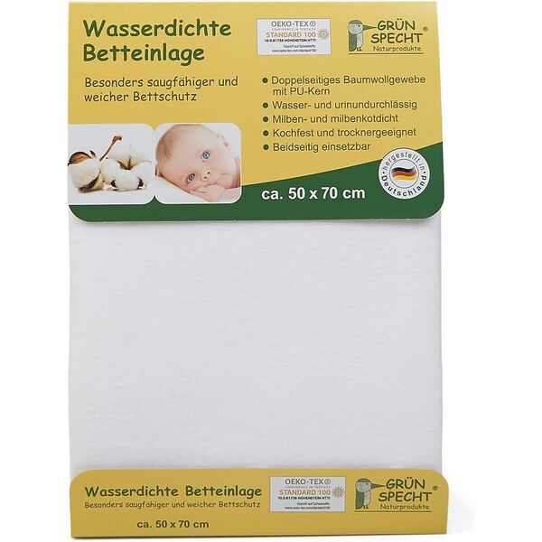 Grünspecht Betteinlage | 50 x 70 cm | white 1