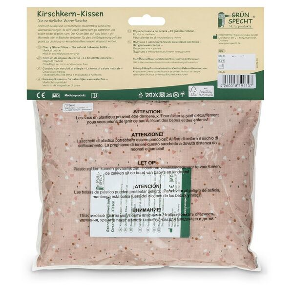 Grünspecht Kirschkernkissen | pink 2