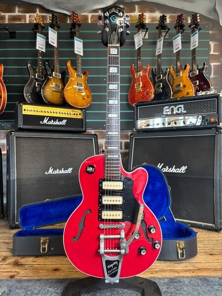 Guild M75 Custom Order 1962 USA Red Refin. Electric Guitar | red, image 1 of 5