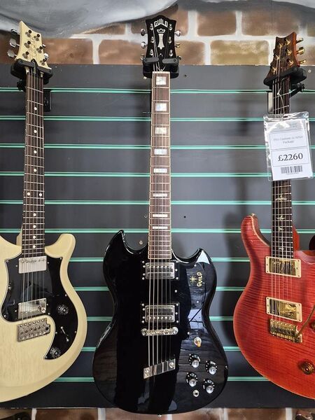 Guild S-100 Polara Gloss Black 2021 Electric Guitar | gloss black, image 2 of 5
