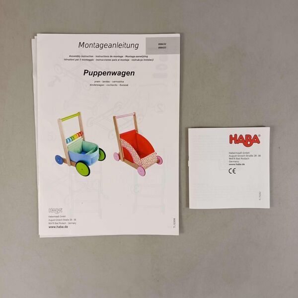 HABA Puppenwagen Lauflernwagen aus Holz | mehrfarbig 2