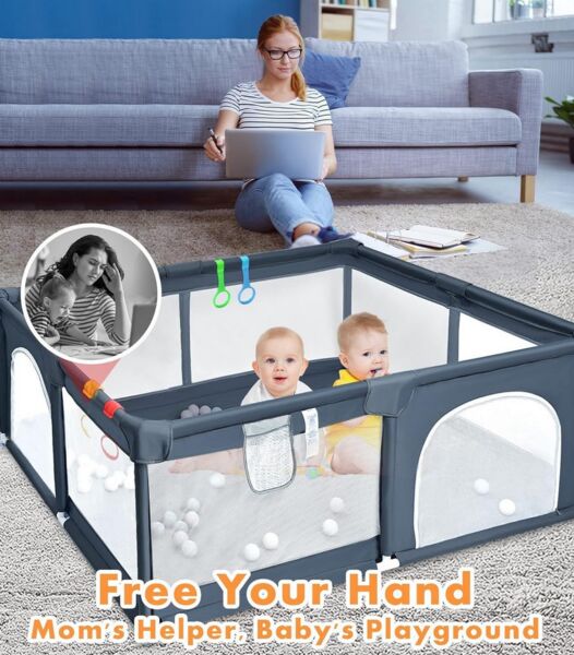 Habown Laufstall Faltbar | grey 3