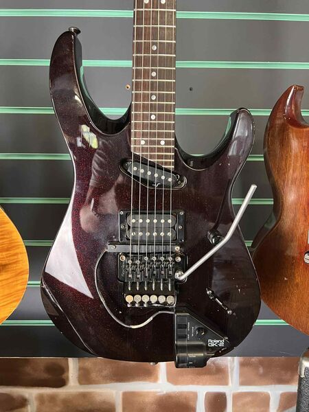 Hamer Californian Purple Sparkle 1988 Modified Electric Guitar with GK-2 | Purple Sparkle, image 4 of 5