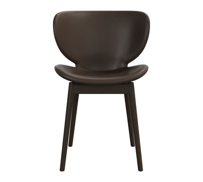 Hamilton dining chair leather oak wood brown | brown, image 1 of 3