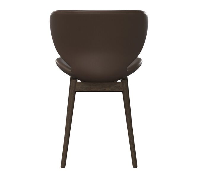 Hamilton dining chair leather oak wood brown | brown, image 2 of 3