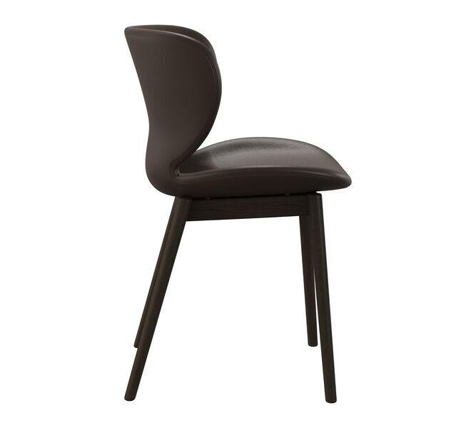 Hamilton dining chair leather oak wood brown | brown, image 3 of 3