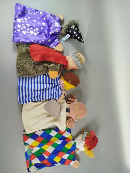 Handpuppen Set von 5 Märchenfiguren - Zauberer, König, Prinzessin | mehrfarbig 2