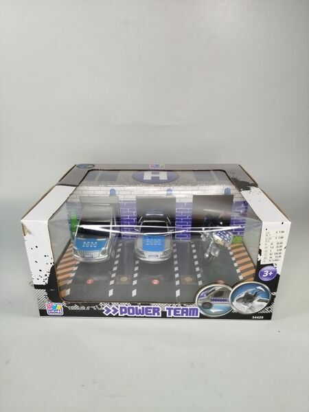 Happy People Power Team Spielset – Gabelstapler & Polizeistation | multicolored 2