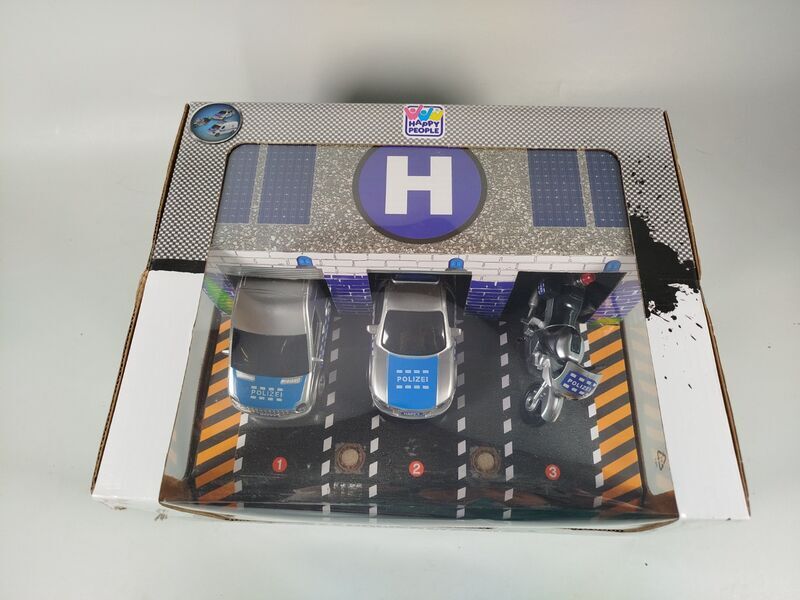 Happy People Power Team Spielset – Gabelstapler & Polizeistation | multicolored 3