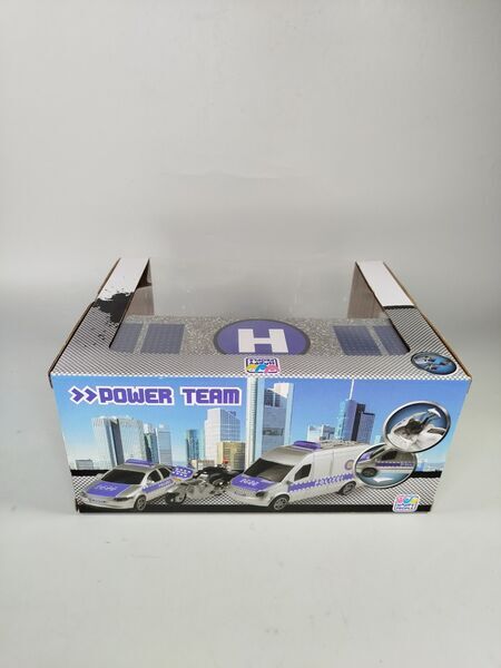 Happy People Power Team Spielset – Gabelstapler & Polizeistation | multicolored 4