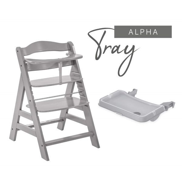 Hauck 3-in-1 Essbrett für Alpha+ & Beta+ | grau 2