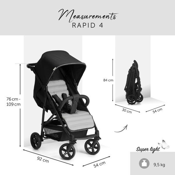 Hauck Buggy Rapid 4 | black/grey 2
