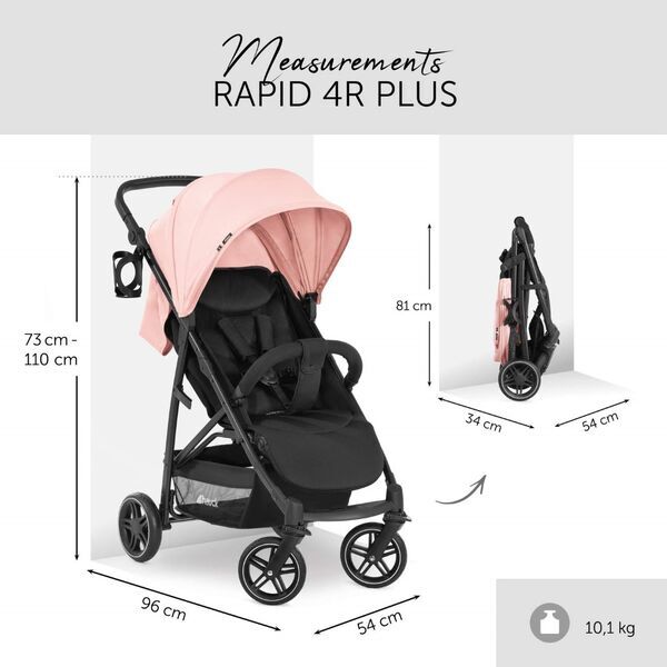 Hauck Buggy Rapid 4R | rosa 2
