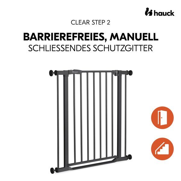 Hauck Clear Step 2 door safety gate | black | 75 x 75 cm, image 3 of 3