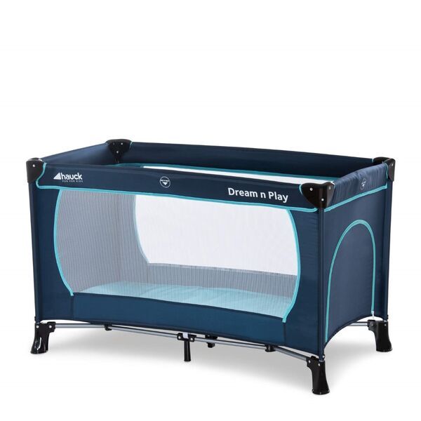 Hauck Dream N Play Plus Kinderreisebett | navy/aqua 1