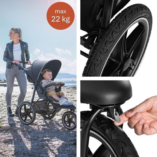 Hauck Runner 2 Three-Wheel Buggy | black, image 2 of 3
