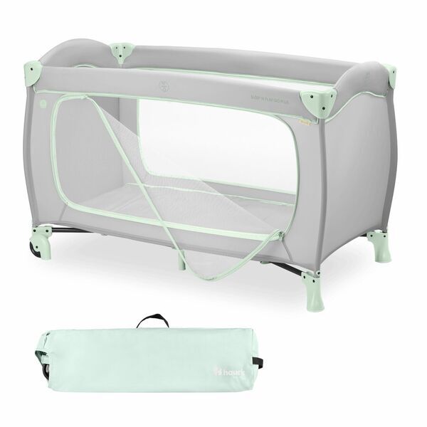 Hauck Sleep N Play Go Plus Reisebett | light green/grey | Version Englisch 1