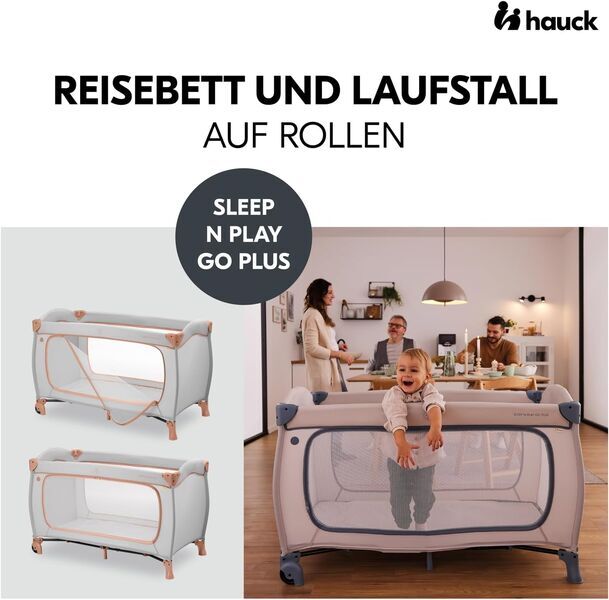Hauck Sleep N Play Go Plus Reisebett | grey/orange 2