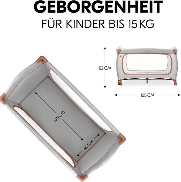 Hauck Sleep N Play Go Plus Reisebett | grey/orange 3