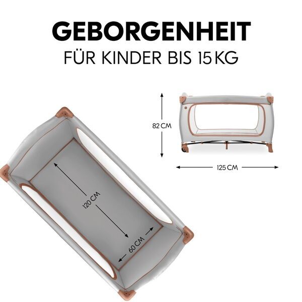 Hauck Sleep N Play Go Plus Kinderreisebett | hellgrau 2