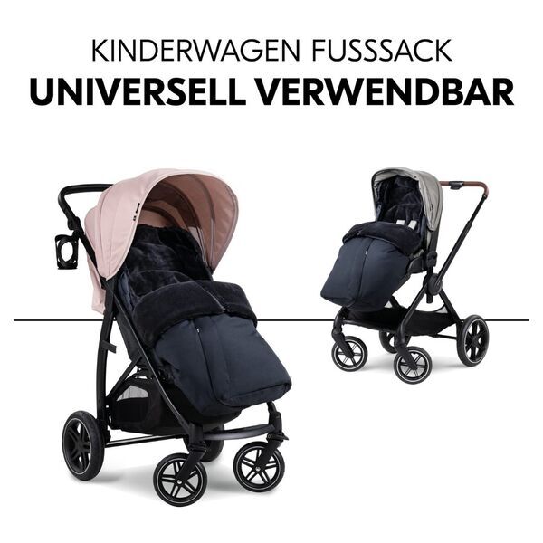 Hauck Universal Fußsack für Buggys und Fahrradanhänger | schwarz 2