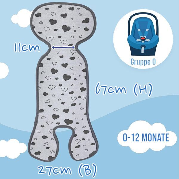 HECKBO Stroller Seat Liner Summer | grey, image 2 of 3