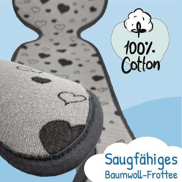 HECKBO Stroller Seat Liner Summer | grey, image 3 of 3