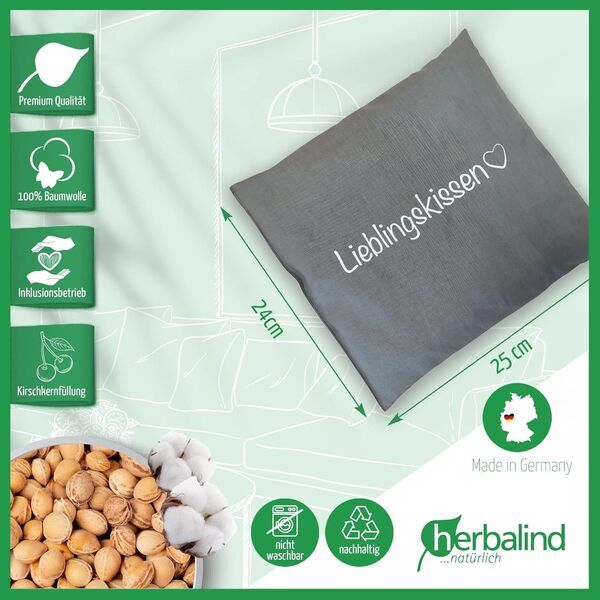 Herbalind Kirschkernkissen | anthrazit 5