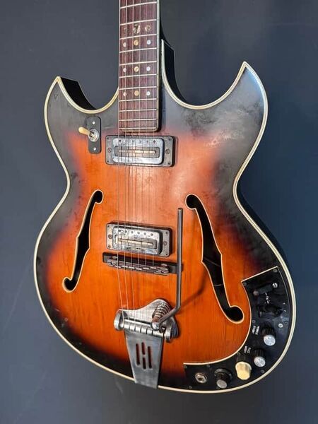 Hofner 4578 VTZ 1967 -Onboard Treble Boost & Fuzz | red, image 5 of 5