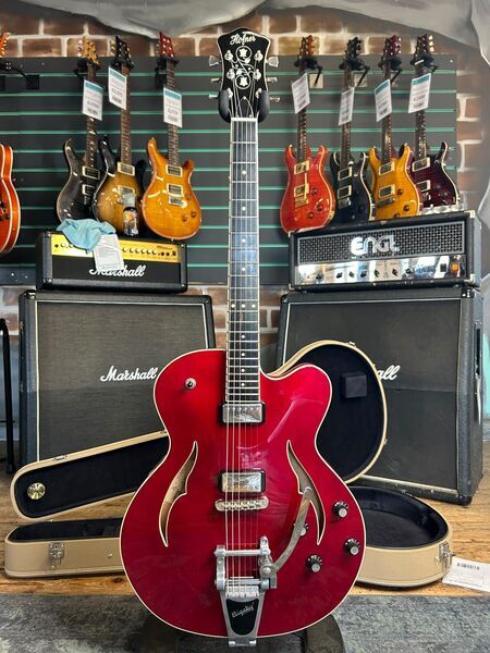 Hofner Verythin HVSC-R Red Semi-Hollow Electric Guitar | red, image 1 of 5