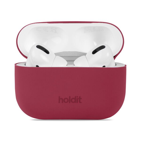 HoldIt Nachhaltige AirPods Pro-Hülle | Apple AirPods Pro 1/2 | Roter Samt 1