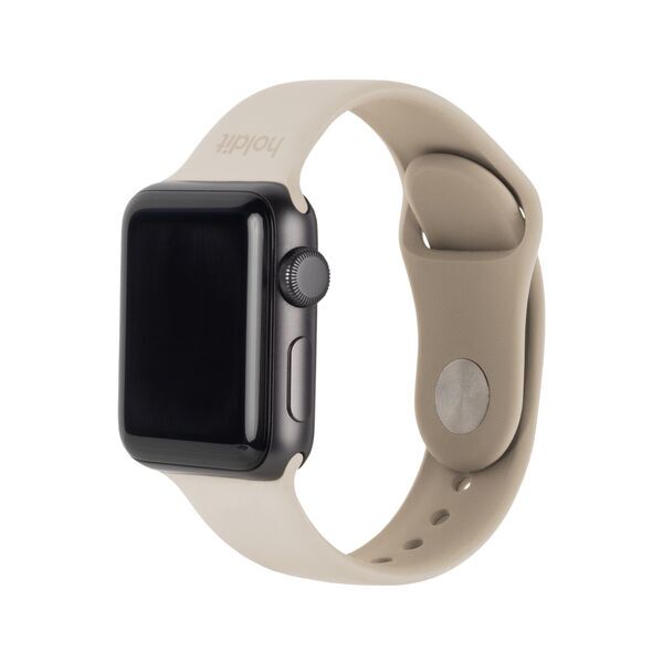 HoldIt Bracelet de montre en silicone durable | Apple Watch 38/40/41 | beige clair 2
