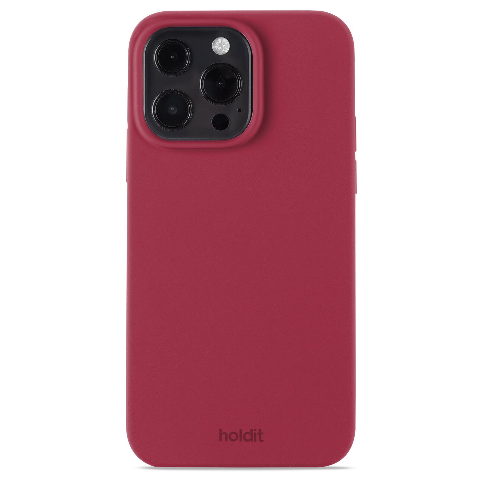 HoldIt nachhaltige Handyhülle iPhone 13 Pro Roter Samt