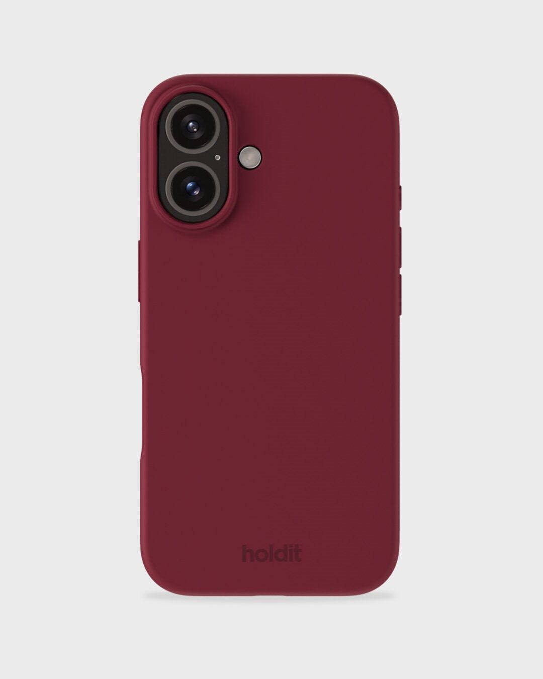HoldIt nachhaltige Handyhülle iPhone 16 Roter Samt