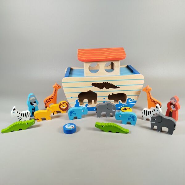 Holz-Arche Noah Spielset | 16 Figuren and Tiere | multicolored 1