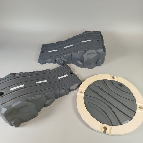 Holzspielzeug-Eisenbahnset | 4er Set kompatibel mit BRIO | multicolored 4