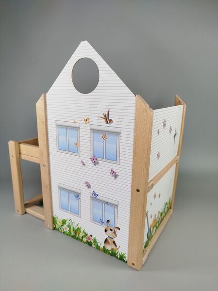 Holzspielzeug Puppenhaus – zweistöckig | multicolored 1